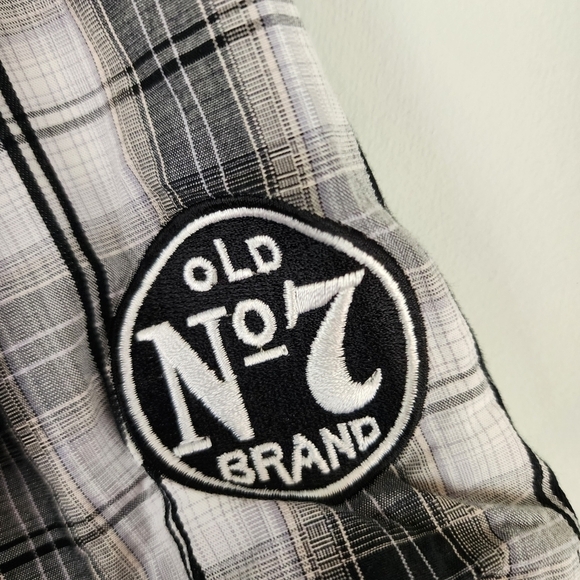 Jack Daniel's Embroidered Logo Short Sleeve Snap Button Western Shirt Size Large - Picture 12 of 14